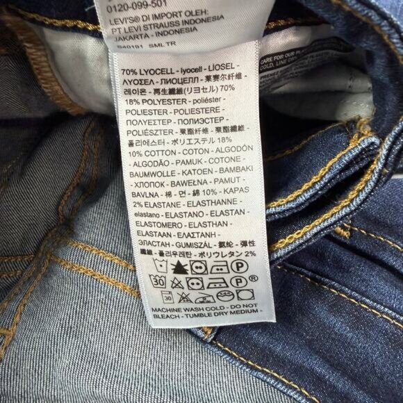 Levi's 721 High Rise Skinny Fit Jeans In Bogota Feels Women's Size 27 x 32 - Picture 7 of 8